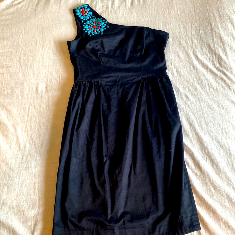 Maggy London one shoulder cocktail dress